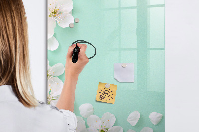 Magnettafel zum schreiben Kreatives Board mit floralem Motiv