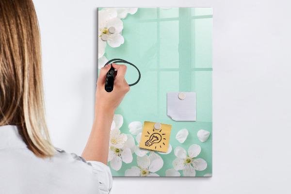 Magnettafel zum schreiben Kreatives Board mit floralem Motiv