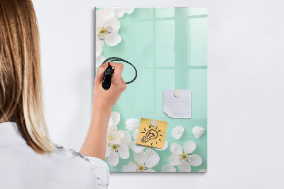 Magnettafel zum schreiben Kreatives Board mit floralem Motiv