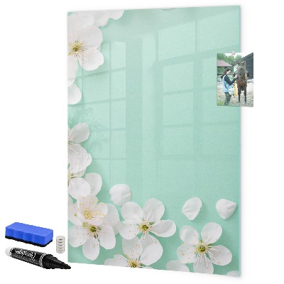 Magnettafel zum schreiben Kreatives Board mit floralem Motiv