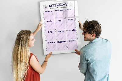 Schreib magnettafel Geburtstagskalender mit Platz für Fotos