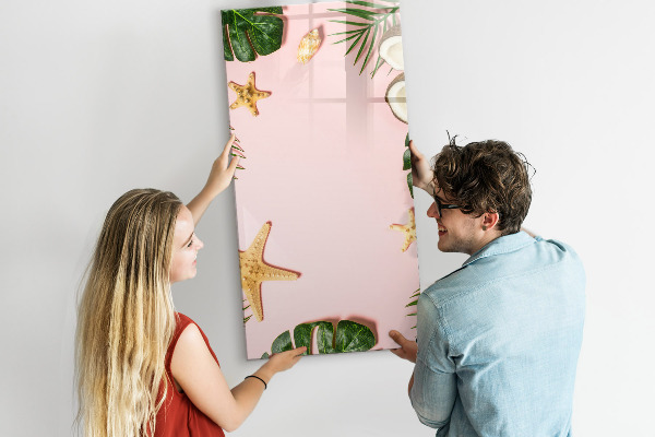 Magnettafel zum schreiben Sommererinnerungen vor der Kulisse der Natur