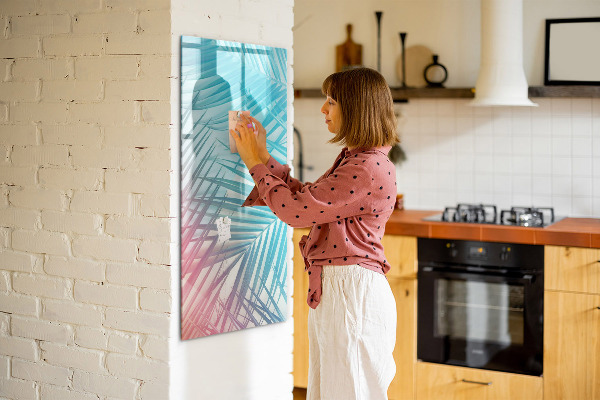 Schreib magnettafel Hintergrund mit Palmen und Fotos zum Anpinnen