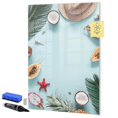 Magnettafel zum schreiben Sommererinnerungen im tropischen Stil