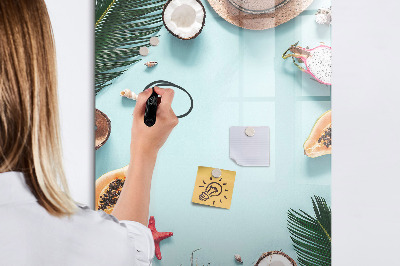 Magnettafel zum schreiben Sommererinnerungen im tropischen Stil