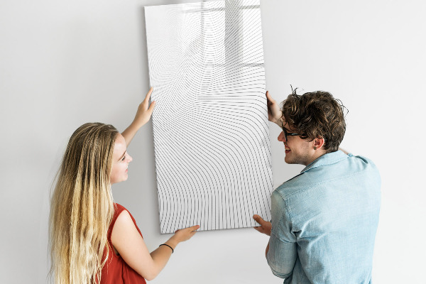 Schreib magnettafel Ein Spiegel mit Platz für Fotos