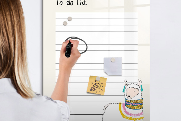 Schreib magnettafel Eine To-Do-Liste mit einem niedlichen Thema