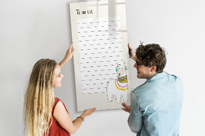 Schreib magnettafel Eine To-Do-Liste mit einem niedlichen Thema