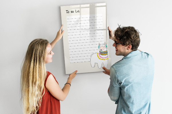 Schreib magnettafel Eine To-Do-Liste mit einem niedlichen Thema