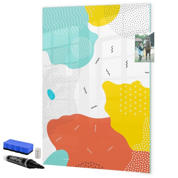 Magnettafel zum schreiben Bunte Tafel für Fotos und Notizen