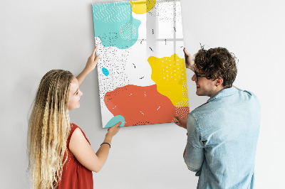 Magnettafel zum schreiben Bunte Tafel für Fotos und Notizen