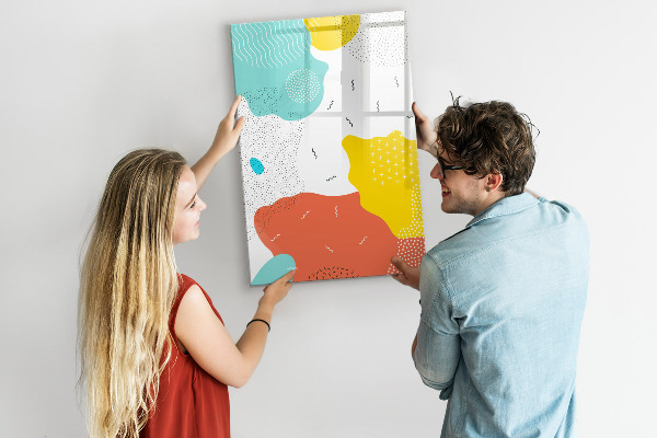 Magnettafel zum schreiben Bunte Tafel für Fotos und Notizen