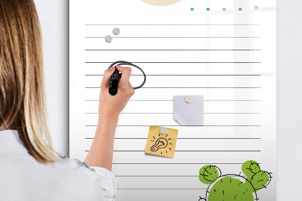 Magnettafel zum schreiben Eine To-Do-Liste mit einer kreativen Wendung