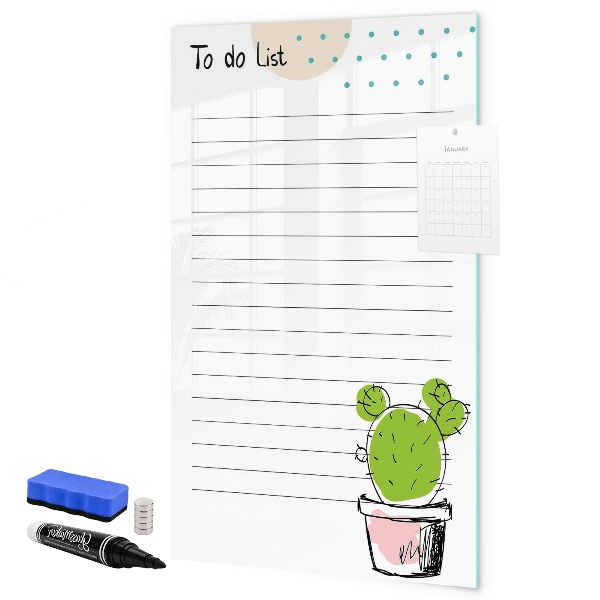 Magnettafel zum schreiben Eine To-Do-Liste mit einer kreativen Wendung