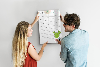 Magnettafel zum schreiben Eine To-Do-Liste mit einer kreativen Wendung