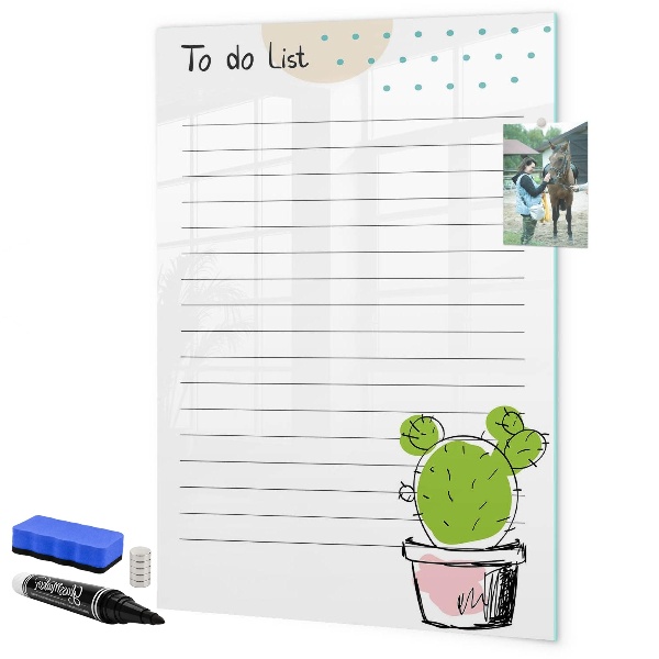 Magnettafel zum schreiben Eine To-Do-Liste mit einer kreativen Wendung