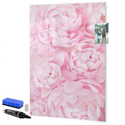 Magnettafel zum schreiben Blumenmotiv mit Platz für Fotos