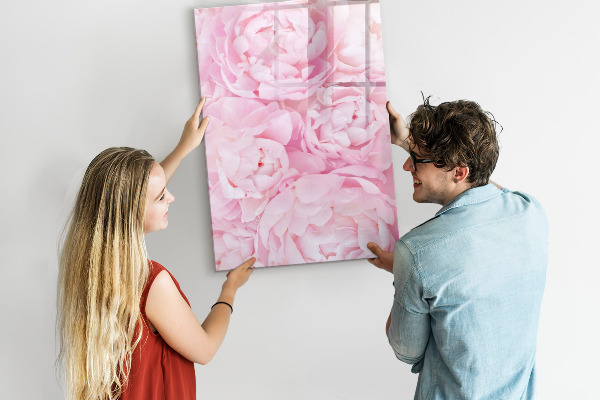 Magnettafel zum schreiben Blumenmotiv mit Platz für Fotos