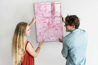 Magnettafel zum schreiben Blumenmotiv mit Platz für Fotos