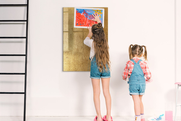 Schreib magnettafel Goldene Tafel für Fotos und Notizen