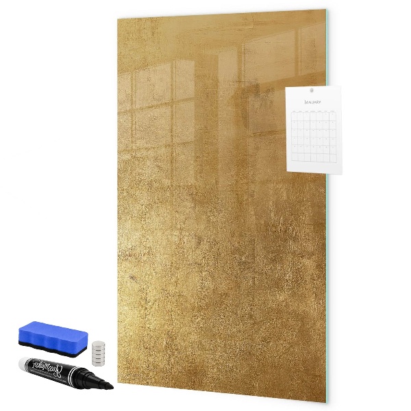 Schreib magnettafel Goldene Tafel für Fotos und Notizen