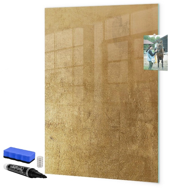 Schreib magnettafel Goldene Tafel für Fotos und Notizen