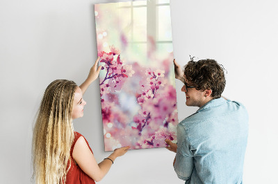 Magnettafel zum schreiben Blumenmotiv mit Platz für Fotos