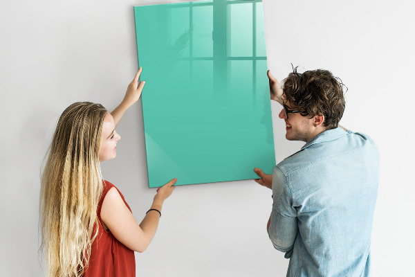 Schreib magnettafel Eine farbenfrohe Tafel für Fotos und Notizen