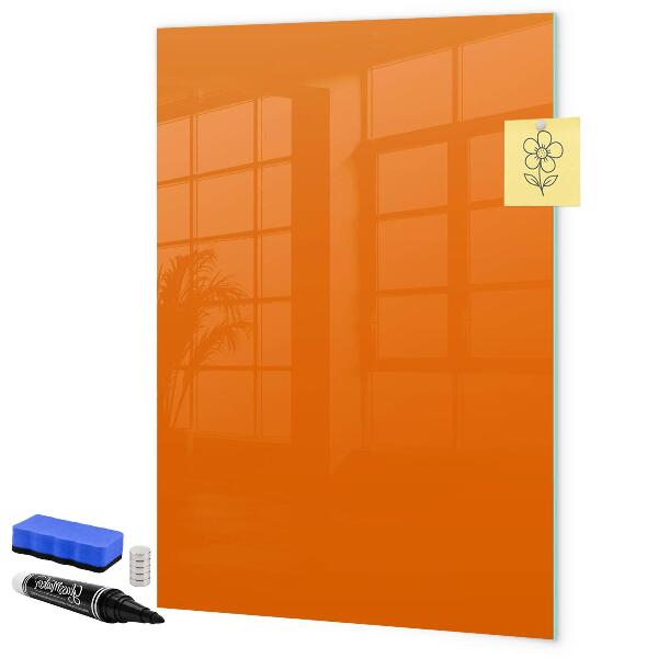 Schreib magnettafel Orangefarbene Tafel für Notizen und Fotos