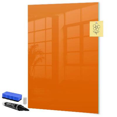Schreib magnettafel Orangefarbene Tafel für Notizen und Fotos