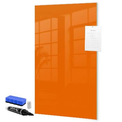 Schreib magnettafel Orangefarbene Tafel für Notizen und Fotos