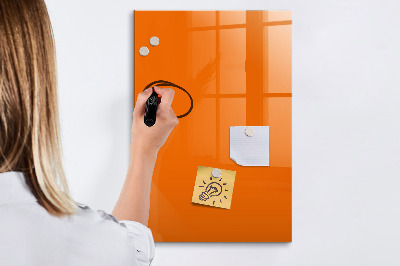 Schreib magnettafel Orangefarbene Tafel für Notizen und Fotos