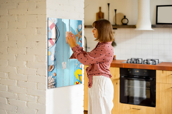 Magnettafel zum schreiben Sommererinnerungen in Küstenlage