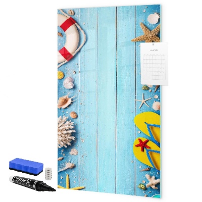 Magnettafel zum schreiben Sommererinnerungen in Küstenlage
