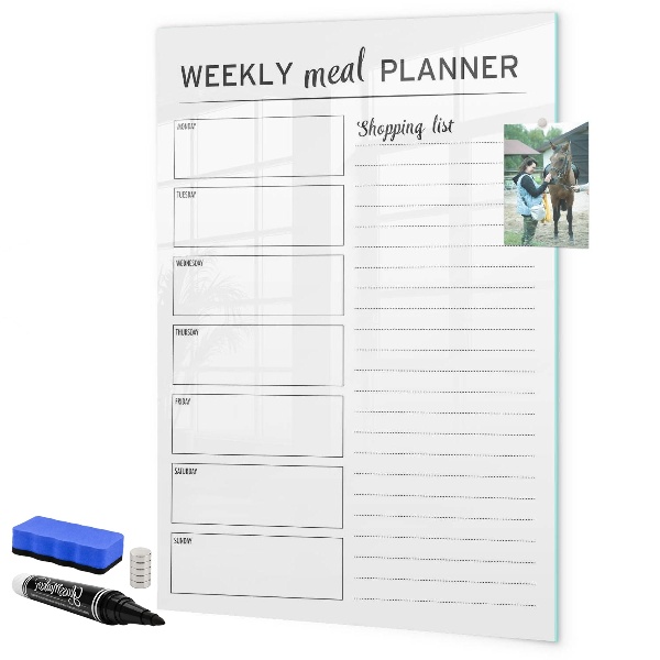 Magnettafel zum schreiben Speiseplan für jede Woche
