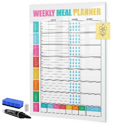 Magnettafel zum schreiben Speiseplan für jede Woche