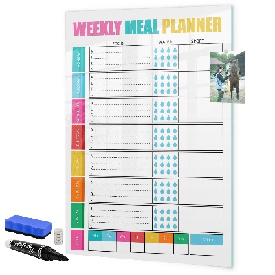 Magnettafel zum schreiben Speiseplan für jede Woche