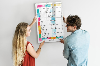 Magnettafel zum schreiben Speiseplan für jede Woche