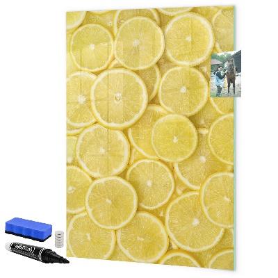 Magnettafel zum schreiben Bunte Zitronen-Memotafel