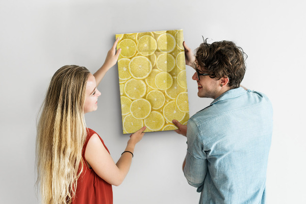 Magnettafel zum schreiben Bunte Zitronen-Memotafel