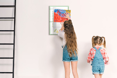 Schreib magnettafel Einkaufsliste mit Platz für Fotos