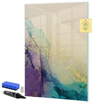 Magnettafel zum schreiben Farbenfrohe Erinnerungen auf einer Korktafel