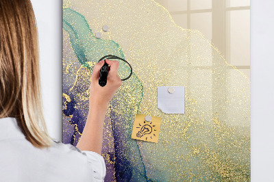 Magnettafel zum schreiben Farbenfrohe Erinnerungen auf einer Korktafel