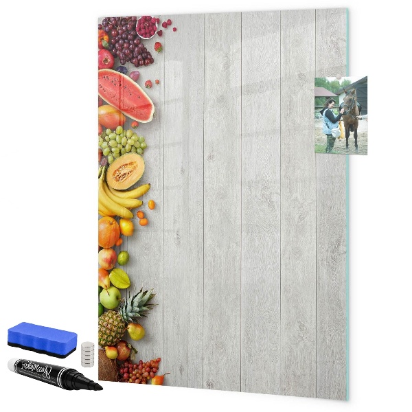 Schreib magnettafel Kreatives Obstbrett mit Fotos