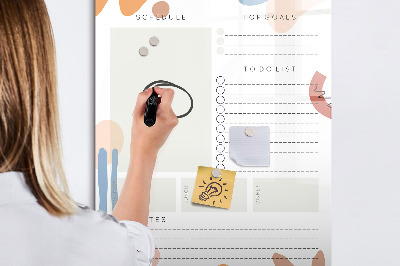 Schreib magnettafel Tagesplaner mit Platz für Fotos