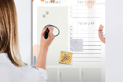 Schreib magnettafel Tagesplaner mit Platz für Fotos