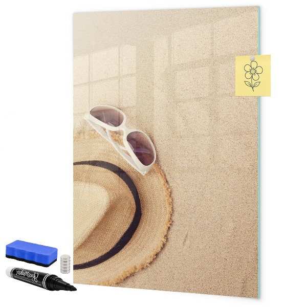Magnettafel zum schreiben Sommererinnerungen am Strand