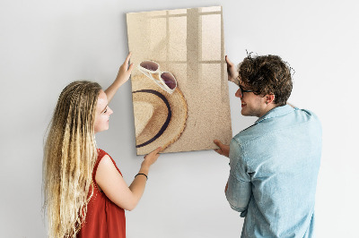 Magnettafel zum schreiben Sommererinnerungen am Strand