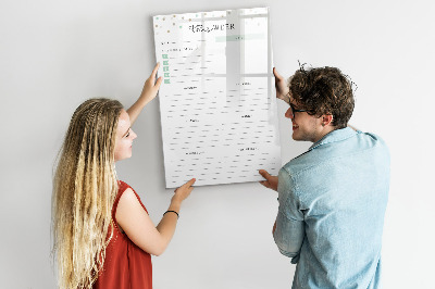 Schreib magnettafel Wochenplaner mit Platz für Notizen