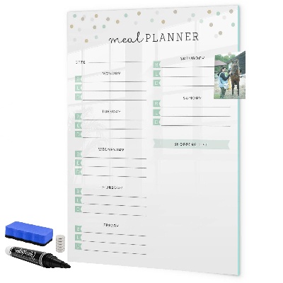 Magnettafel zum schreiben Speiseplan für die ganze Woche